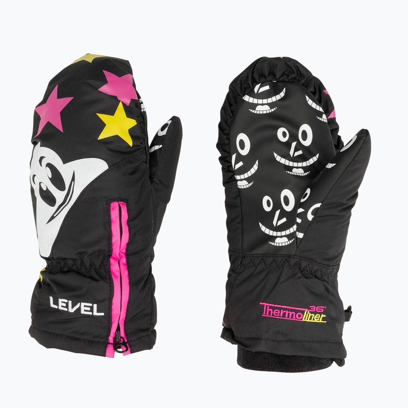 Rękawice narciarskie dziecięce Level Lucky Mitt ninja pink