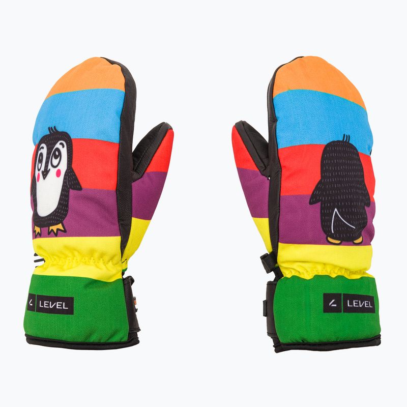 Rękawice narciarskie dziecięce Level Vertigo Mitt Teen pk rainbow 3