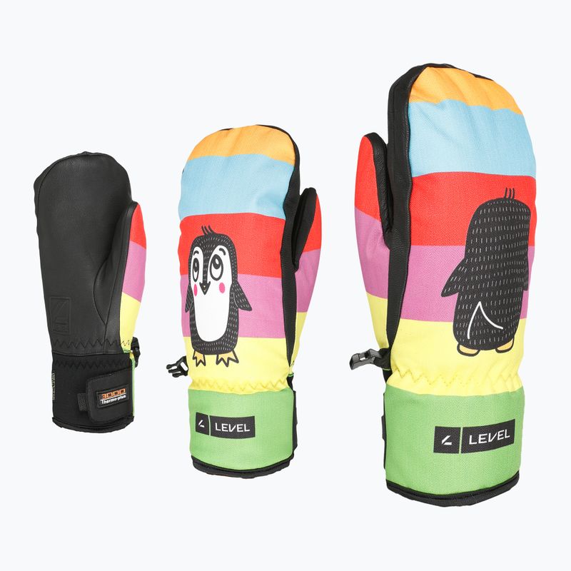 Rękawice narciarskie dziecięce Level Vertigo Mitt Teen pk rainbow 7