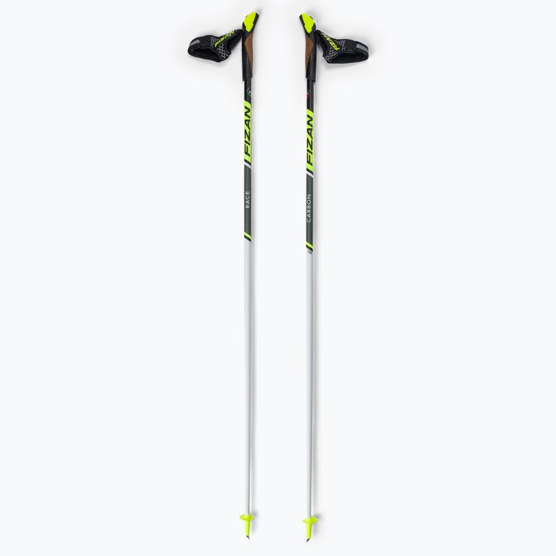 Kije nordic walking Fizan Race Carbon white/yellow