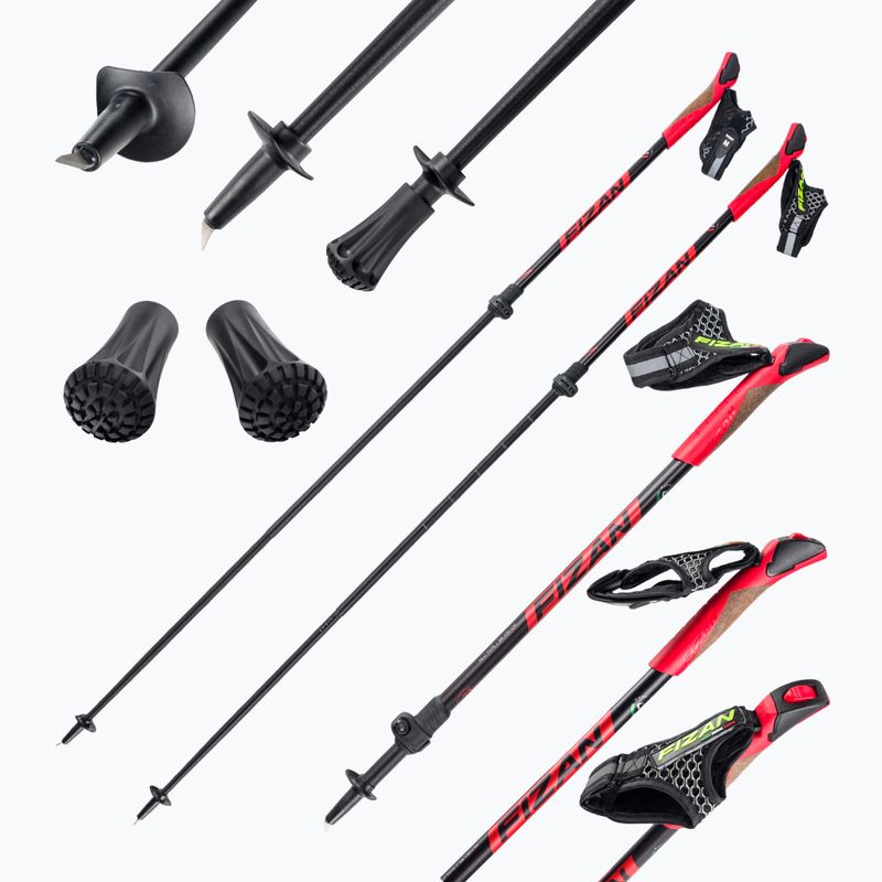 Kije nordic walking Fizan Revolution PRO red 5