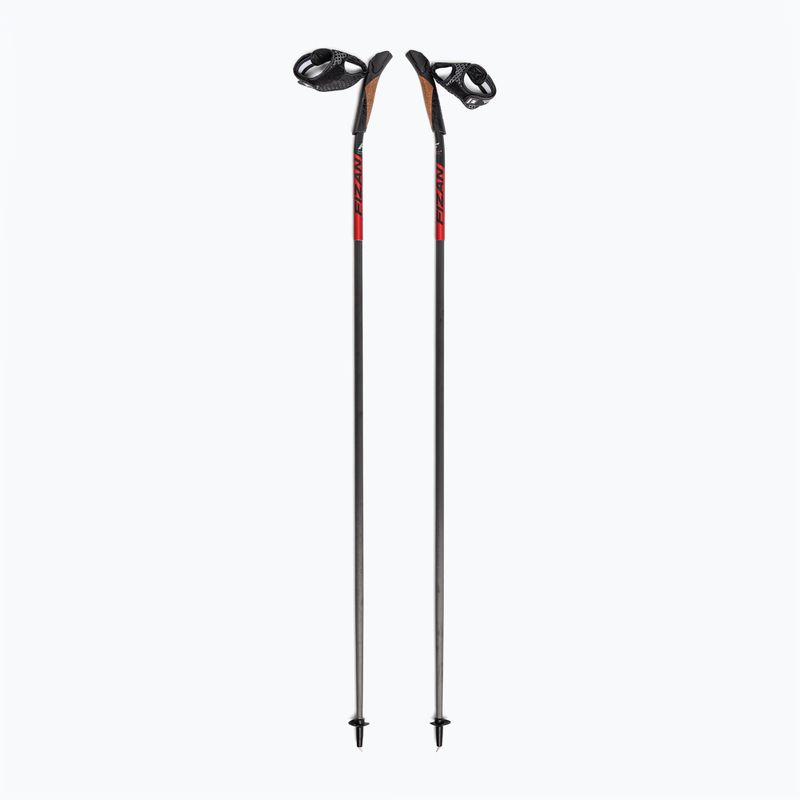 Kije nordic walking Fizan Carbon 3K Impulse S24 red/grey