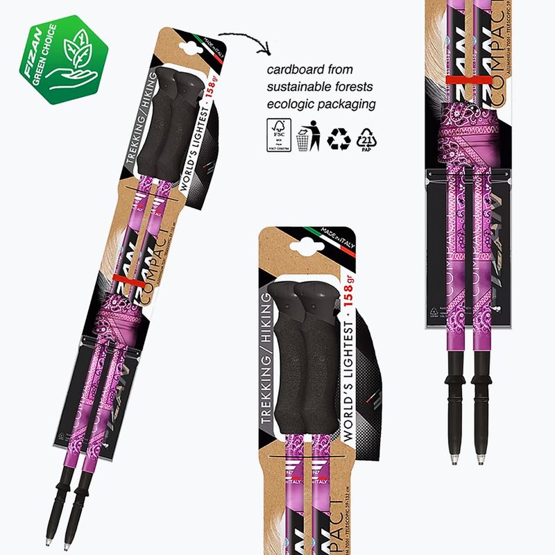 Kije trekkingowe Fizan Compact MS magenta 3
