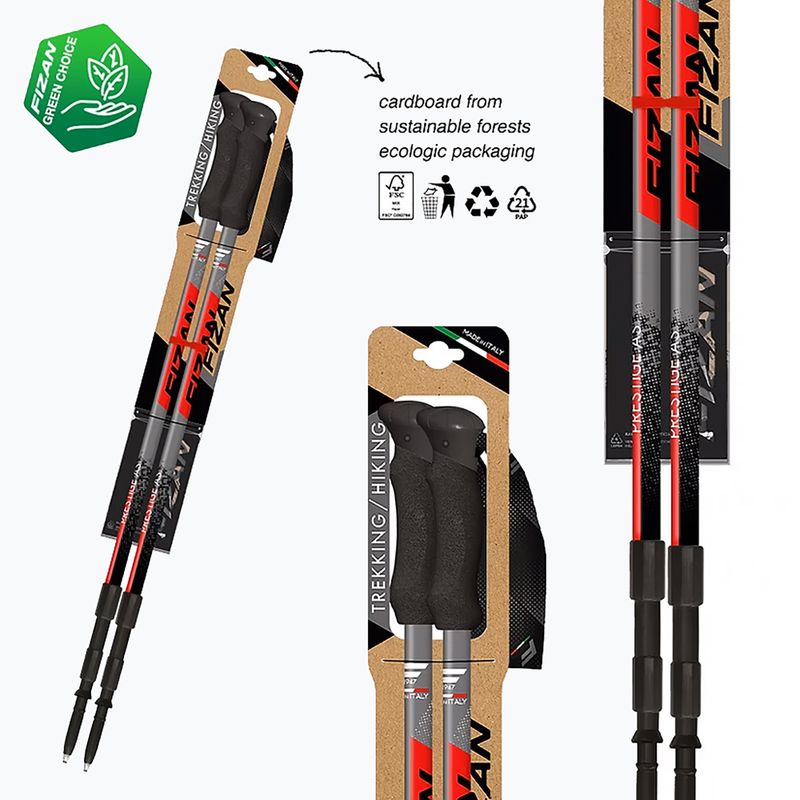 Kije trekkingowe Fizan Prestige A/S red 3