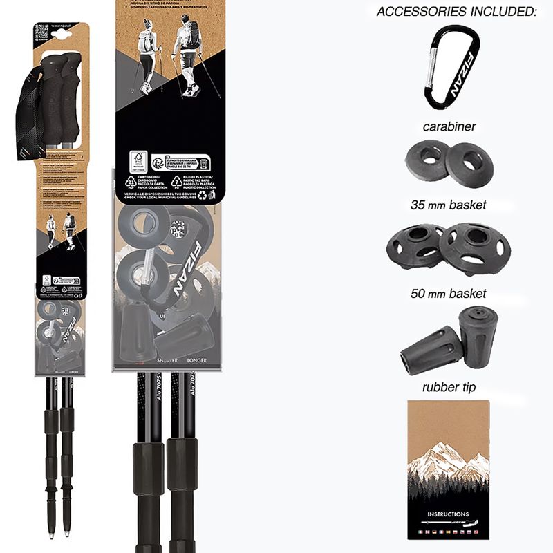 Kije trekkingowe Fizan Prestige A/S red 4