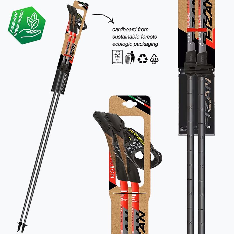 Kije nordic walking Fizan Carbon Pro Impulse red 3