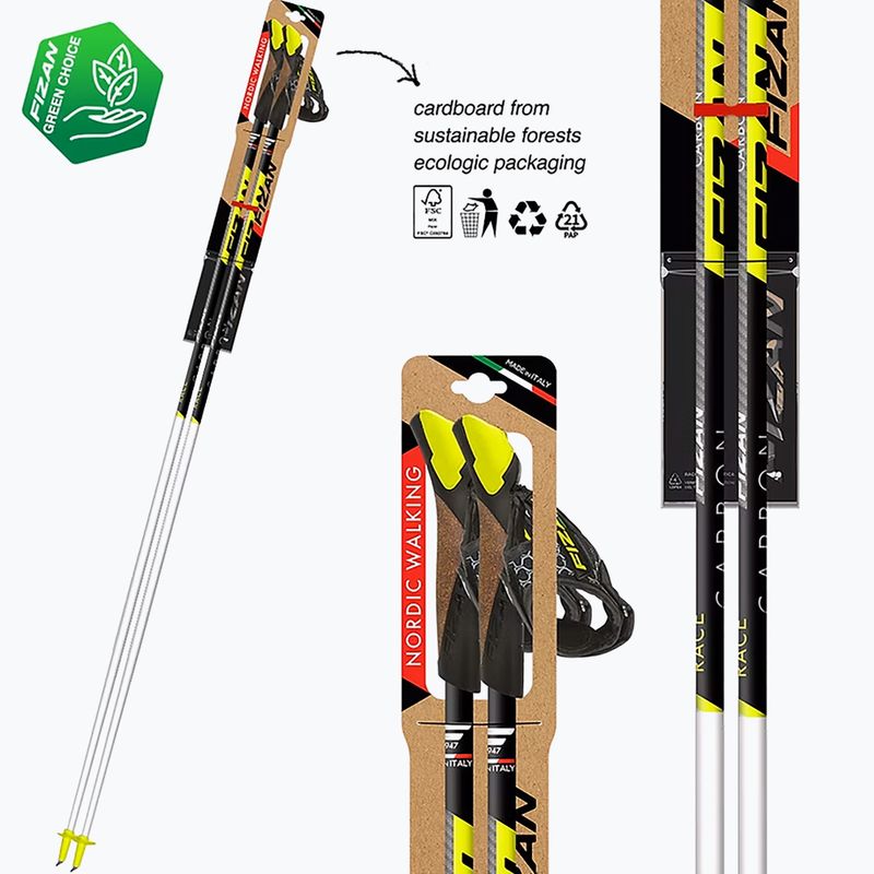 Kije nordic walking Fizan Carbon Race 2025 yellow 8