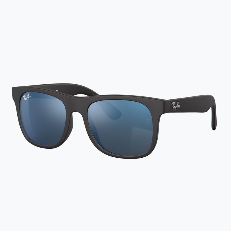 Okulary przeciwsłoneczne dziecięce Ray-Ban Justin matt rubber black/blue mirror 3
