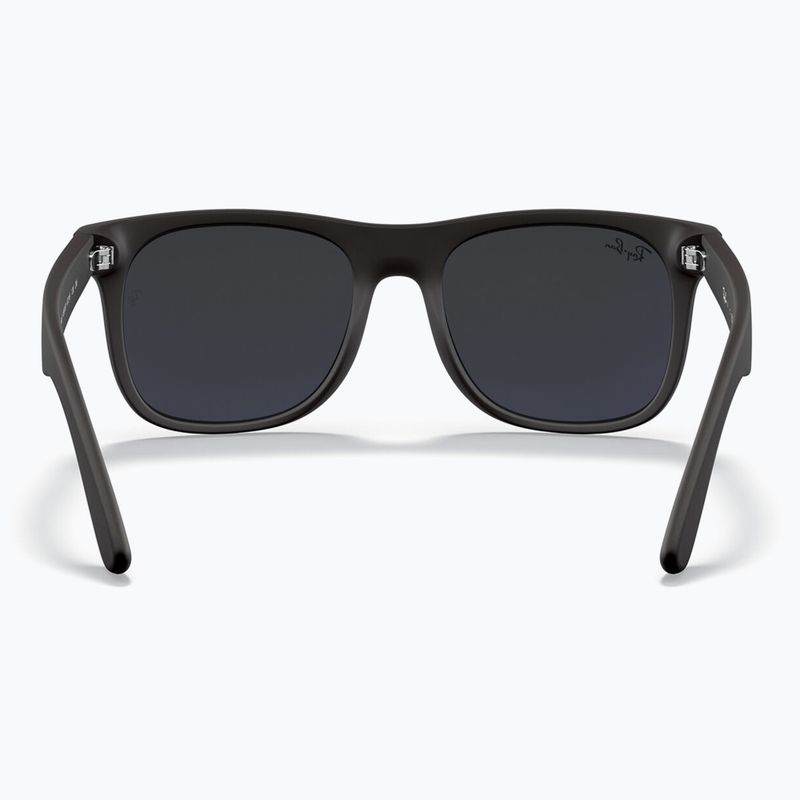 Okulary przeciwsłoneczne dziecięce Ray-Ban Justin matt rubber black/blue mirror 4