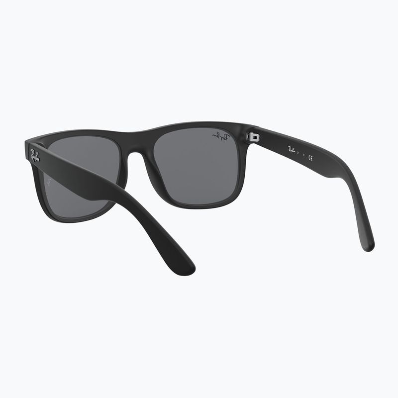 Okulary przeciwsłoneczne dziecięce Ray-Ban Justin matt rubber black/blue mirror 5