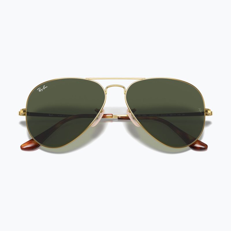 Okulary przeciwsłoneczne Ray-Ban Aviator Metal II gold arista/green g-15 3