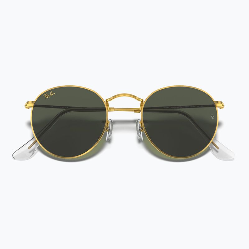 Okulary przeciwsłoneczne Ray-Ban Round Metal gold/green g-15 3