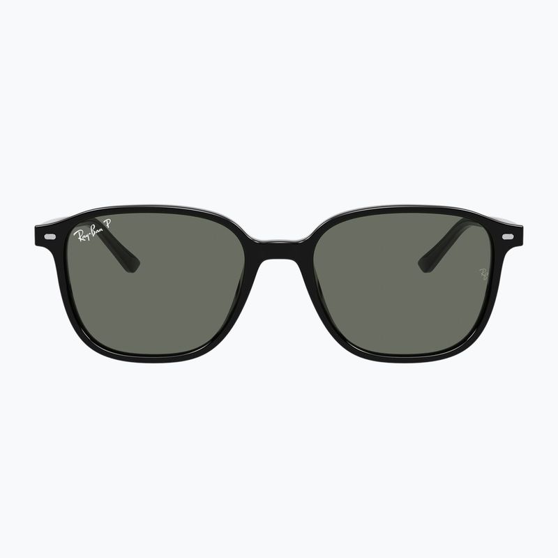 Okulary przeciwsłoneczne Ray-Ban Leonard black/green g-15 polarized 2