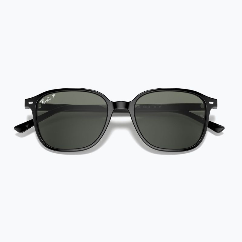 Okulary przeciwsłoneczne Ray-Ban Leonard black/green g-15 polarized 3