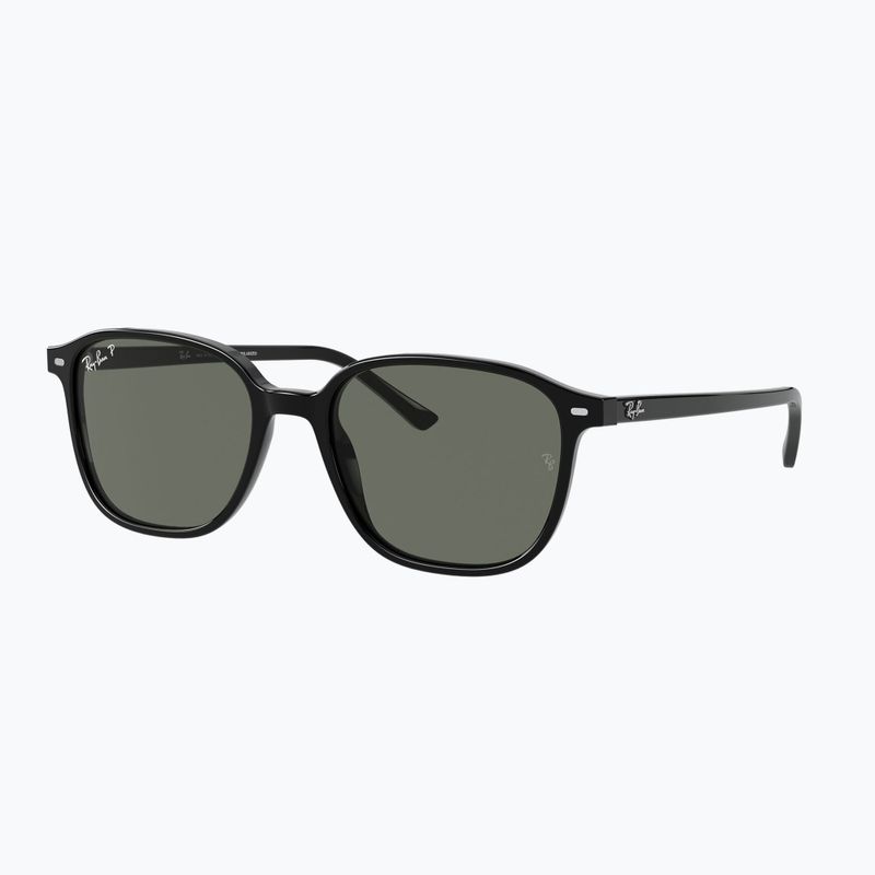 Okulary przeciwsłoneczne Ray-Ban Leonard black/green g-15 polarized 4