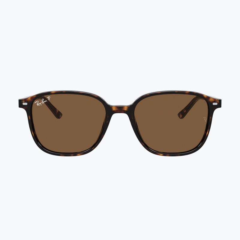 Okulary przeciwsłoneczne Ray-Ban Leonard tortoise/brown polarized 2