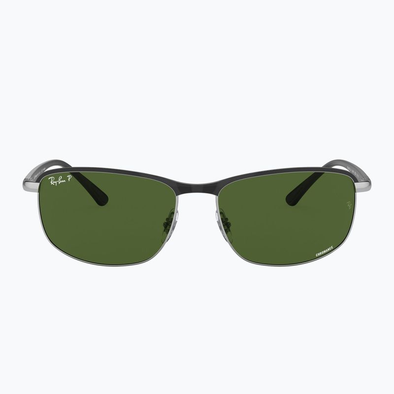 Okulary przeciwsłoneczne Ray-Ban Rb3671 Polarized+ Lenses black silver/dark green polarized+ 2