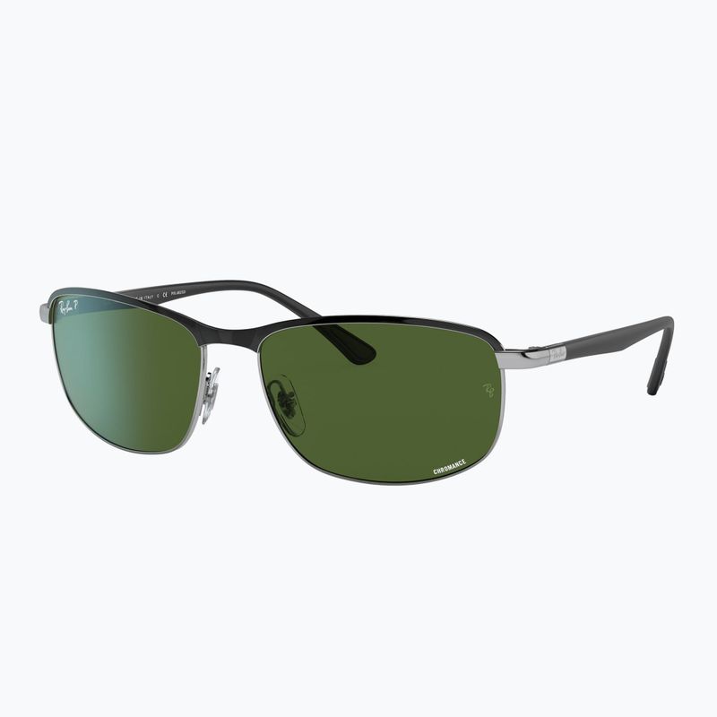 Okulary przeciwsłoneczne Ray-Ban Rb3671 Polarized+ Lenses black silver/dark green polarized+ 4