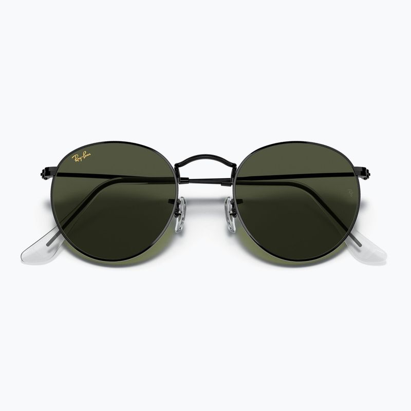 Okulary przeciwsłoneczne Ray-Ban Round Metal black/green g-15 3