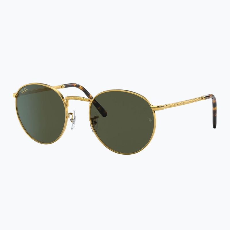 Okulary przeciwsłoneczne Ray-Ban New Round gold/green 4
