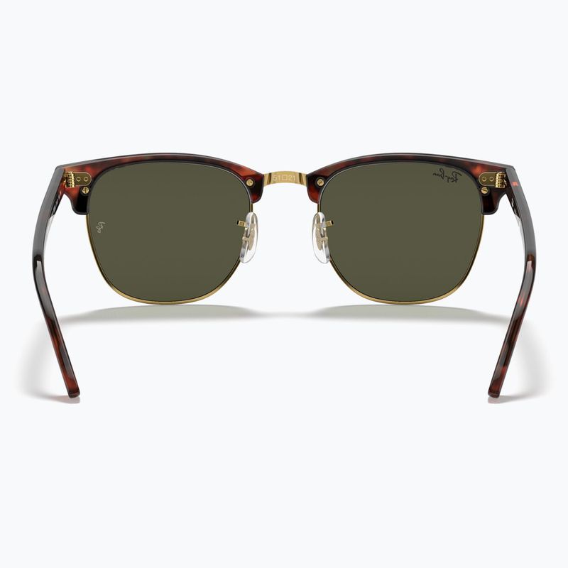 Okulary przeciwsłoneczne Ray-Ban Clubmaster Classic tortoiseshell/gold/green g-15 5