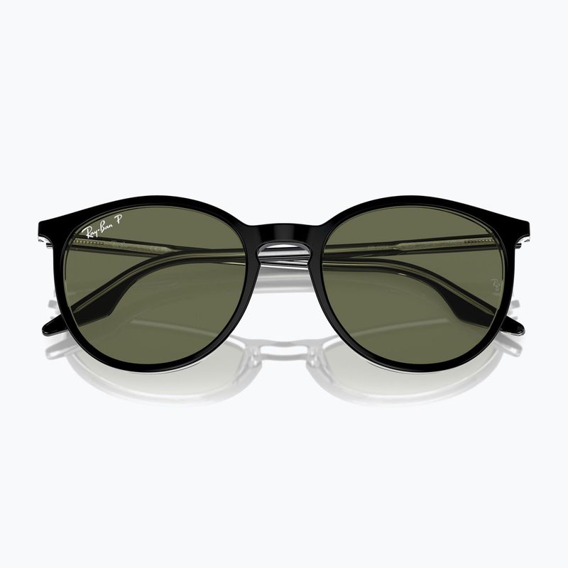 Okulary przeciwsłoneczne Ray-Ban RB2204 transparent black/green polarized 3