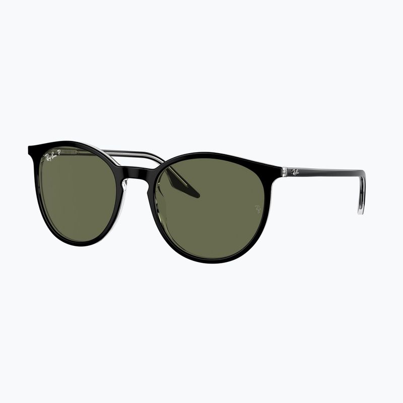 Okulary przeciwsłoneczne Ray-Ban RB2204 transparent black/green polarized 4