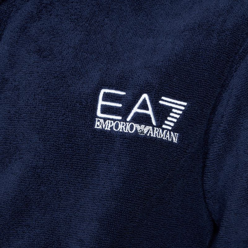Szlafrok EA7 Emporio Armani Water Sports Core blu navy/ bianco 3
