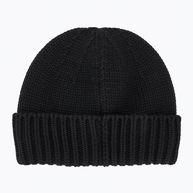 Czapka zimowa męska Woolrich Merino Wool Logo Beanie black 2