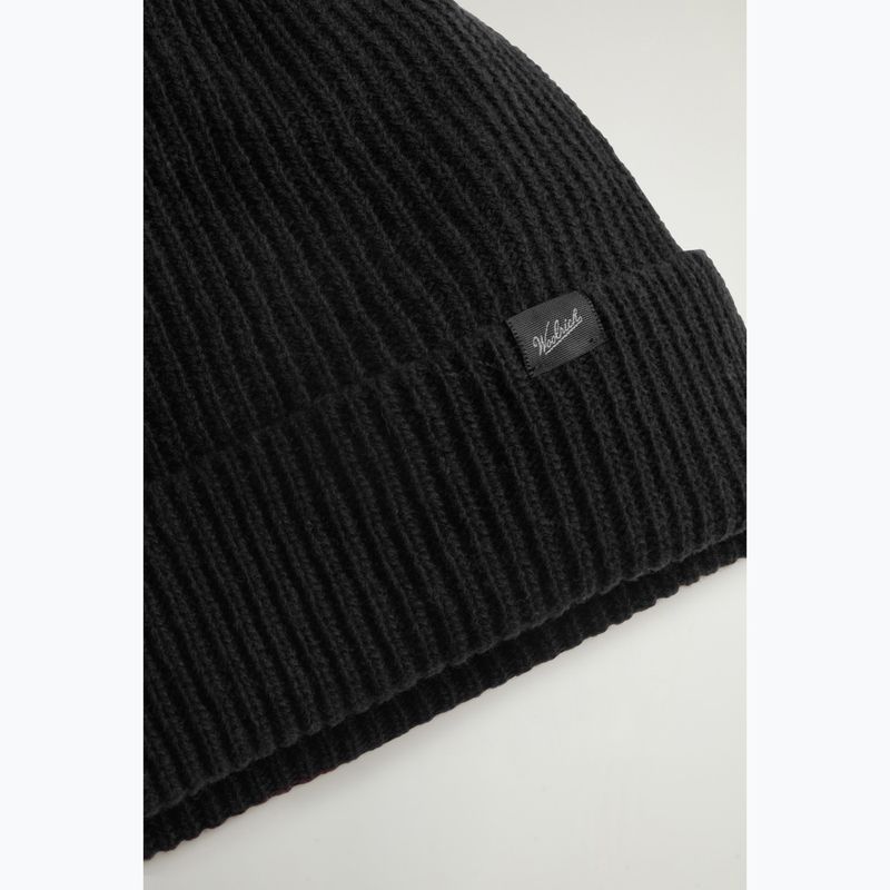 Czapka zimowa męska Woolrich Knitted Ribbed Beanie black 3