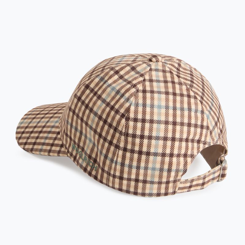 Czapka z daszkiem damska Woolrich Check Baseball Cap beige check 2