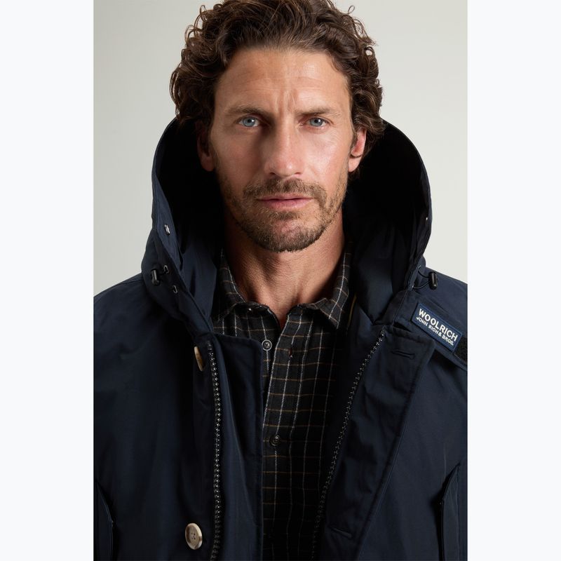 Płaszcz ocieplany męski Woolrich Arctic Detachable Fur Parka melton blue 4