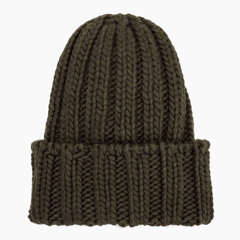 Czapka zimowa damska Woolrich Chunky Beanie dark green 2