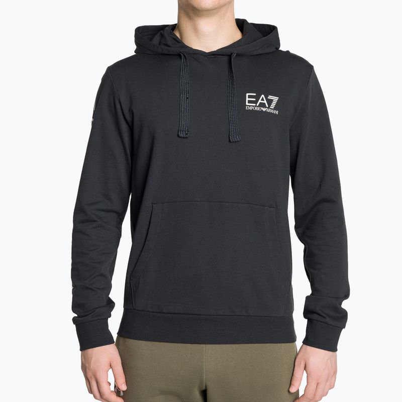 Bluza męska EA7 Emporio Armani Train Logo Series Hoodie Extended Logo Coft night blue/white logo