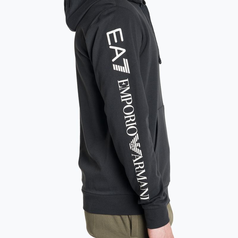 Bluza męska EA7 Emporio Armani Train Logo Series Hoodie Extended Logo Coft night blue/white logo 4