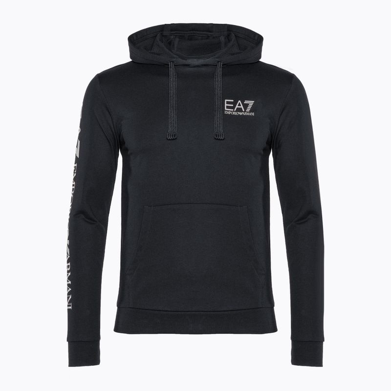 Bluza męska EA7 Emporio Armani Train Logo Series Hoodie Extended Logo Coft night blue/white logo 5