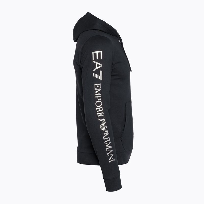 Bluza męska EA7 Emporio Armani Train Logo Series Hoodie Extended Logo Coft night blue/white logo 8