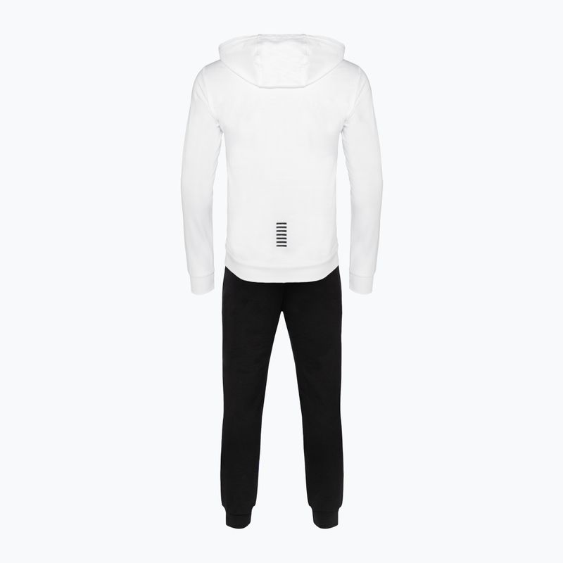 Dres męski EA7 Emporio Armani Train Core ID Hoodie Coft white/black 2