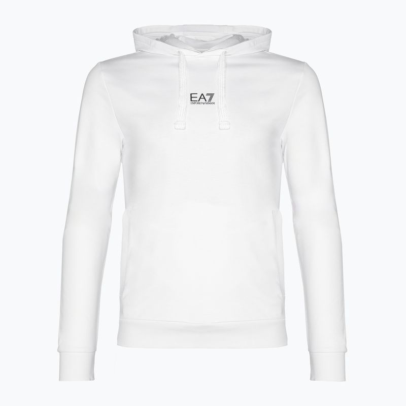 Dres męski EA7 Emporio Armani Train Core ID Hoodie Coft white/black 3