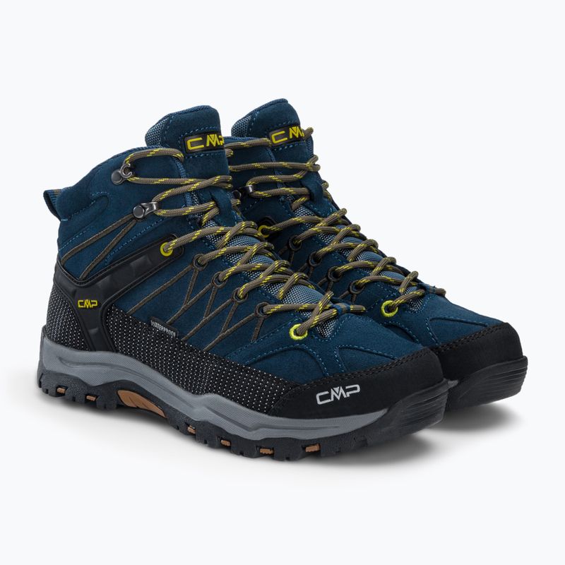 Buty trekkingowe juniorskie CMP Rigel Mid Wp blue ink/yellow 4