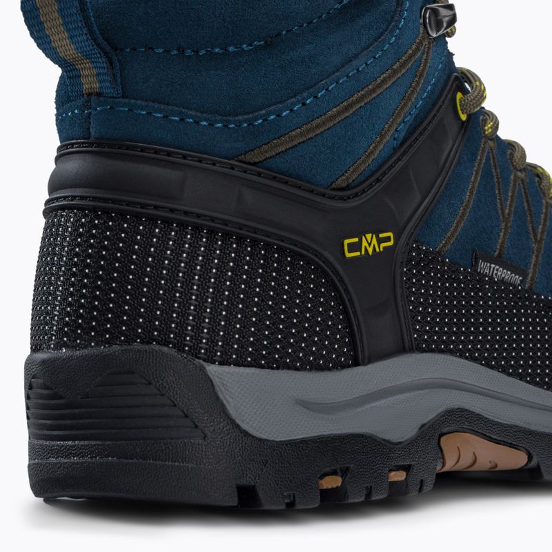 Buty trekkingowe juniorskie CMP Rigel Mid Wp blue ink/yellow 8