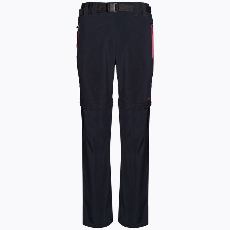 Spodnie trekkingowe damskie CMP 3T51446 Zip Off antracite/fragola