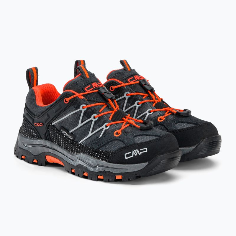 Buty trekkingowe dziecięce CMP Rigel Low Wp antracite/flash orange 4