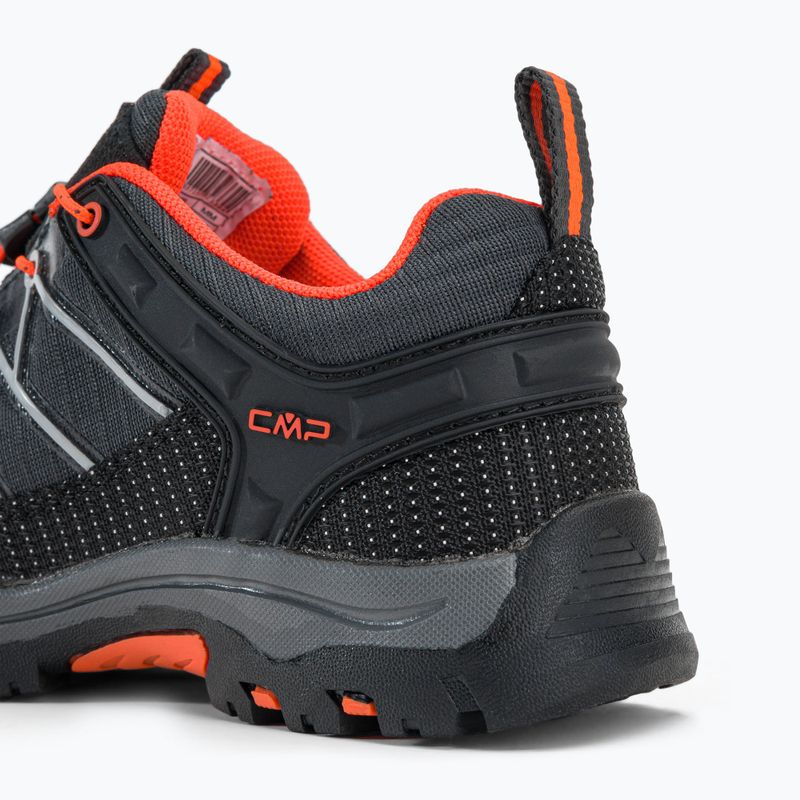 Buty trekkingowe dziecięce CMP Rigel Low Wp antracite/flash orange 10