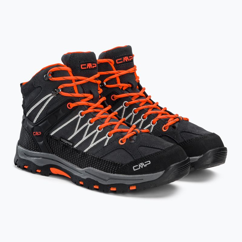 Buty trekkingowe juniorskie CMP Rigel Mid Wp antracite/flash orange 4
