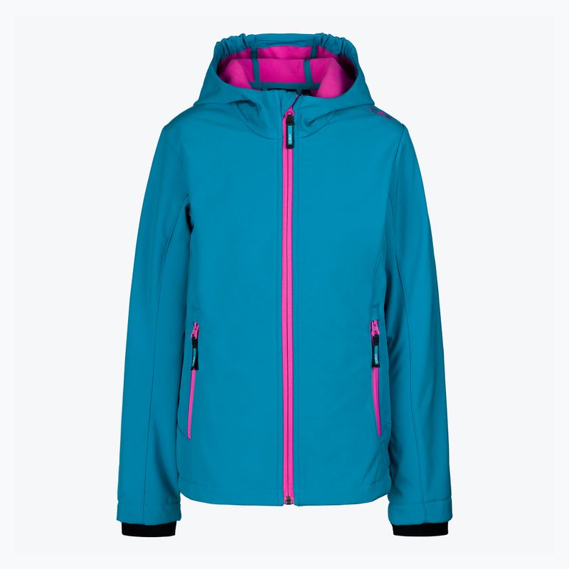 Kurtka softshell dziecięca CMP 3A29385 Fix hawaian/purple fluo