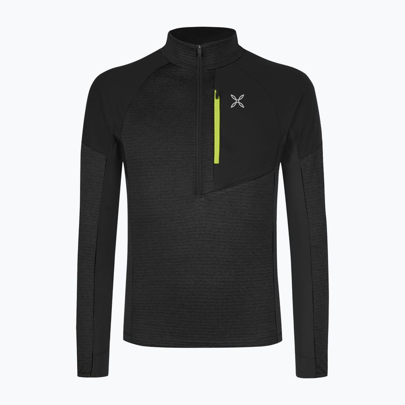 Bluza męska Montura Thermal Grid 2 Anorak black/ lime green