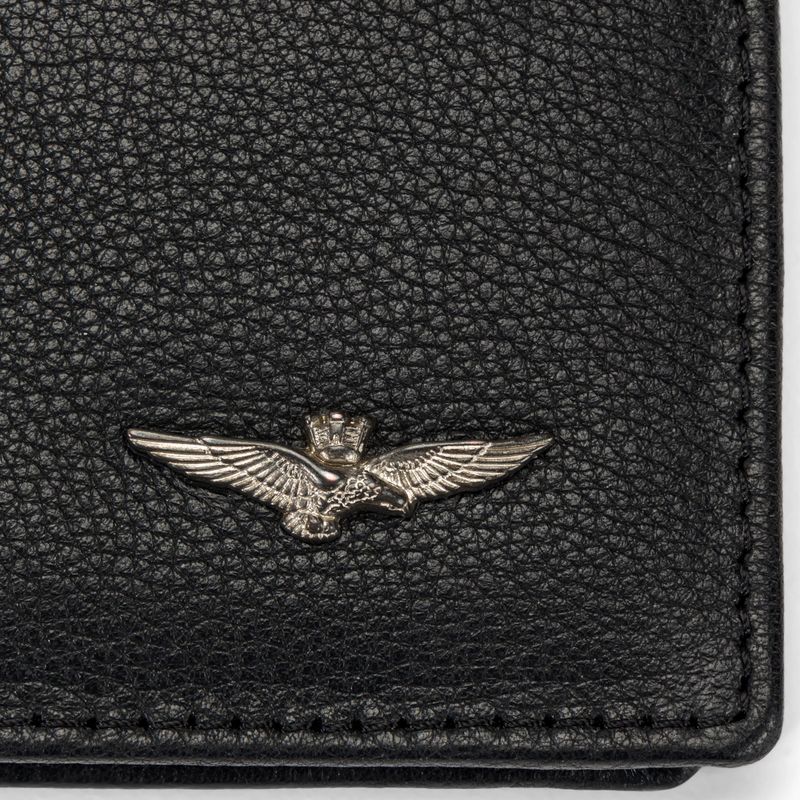 Portfel męski Aeronautica Militare Leather With Turreted Eagle nero 4