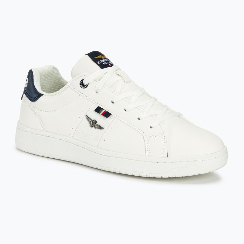 Buty męskie Aeronautica Militare Eco Leather With Eagle off white