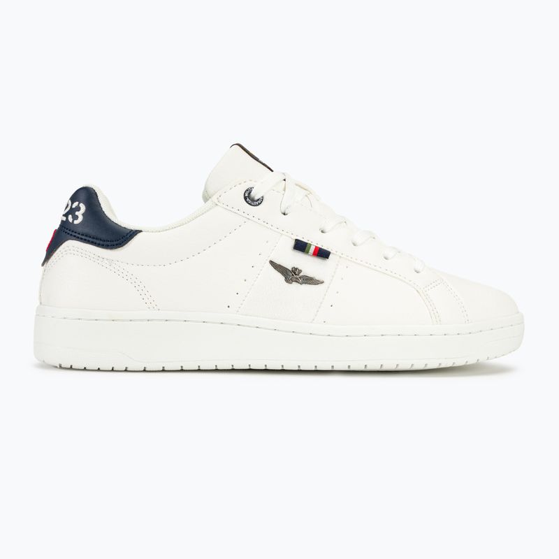 Buty męskie Aeronautica Militare Eco Leather With Eagle off white 2